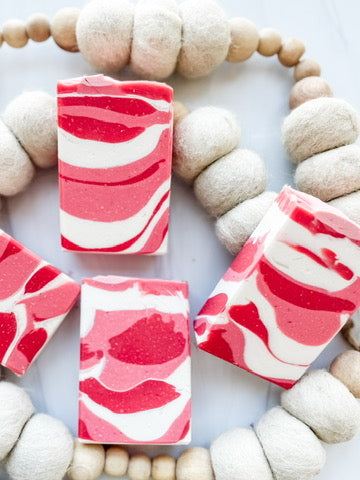 Candy Cane Handcrafted Soap